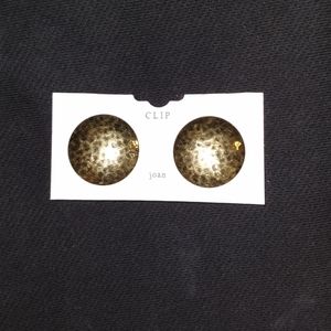 Vintage Monet Gold Disc Clip Earrings